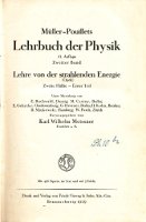 Lehre von der stahlenden Energie, 2. Hälfte, 1. Teil, 1929